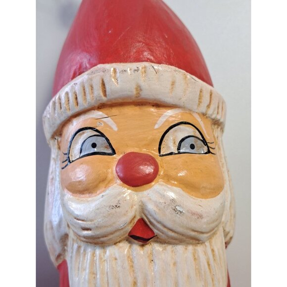 Vintage Santa Claus Wooden Ornament With Moving Limbs & Gold Star Collectible - Picture 2 of 7